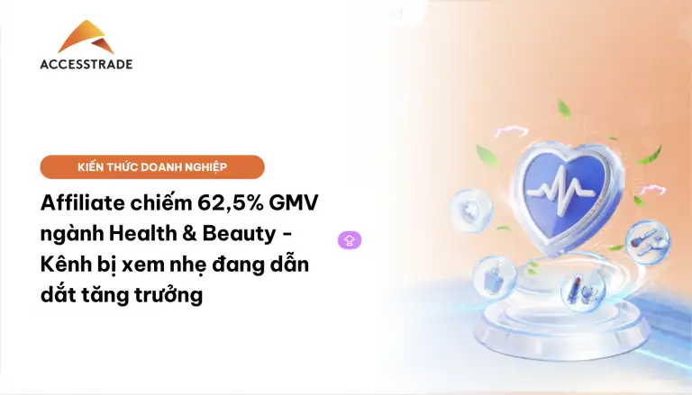 Affiliate chiếm 62,5% GMV ngành Health & Beauty – Kênh bị xem nhẹ đang dẫn dắt tăng trưởng