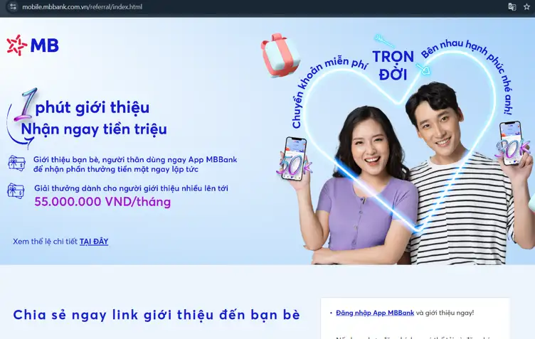 Minh họa hoạt động chiến dịch MGM MBBank