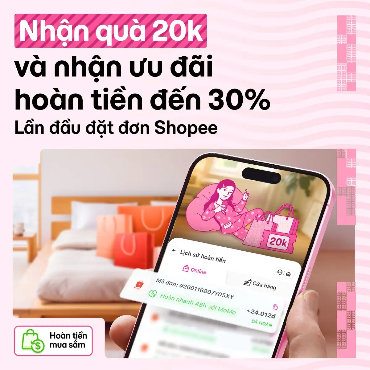 Ưu đãi Mua sắm hoàn tiền trên MoMo